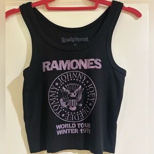 Rowdy Sprout Black and Purple Ramones Tank Top